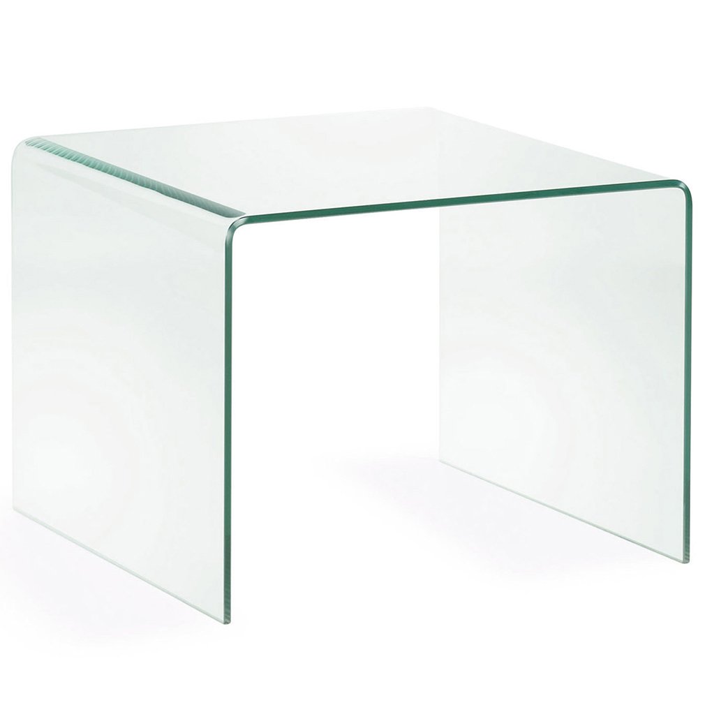 Kave Home Burano Side Table Clear Glass, 60 x 60 cm