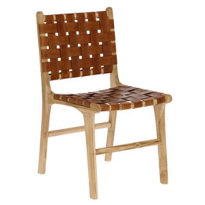 Calixta Chair, Brown Leather