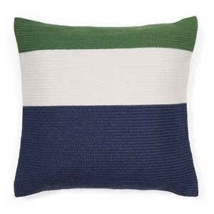 Saigua-tyynynpäällinen, vihreä/sininen raita, 45 x 45 cm