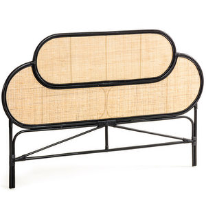 Lalita Headboard, Rattan/Black, 170 x 120 cm