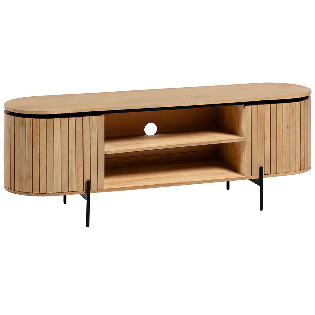 Kave Home Licia TV Stand Mango Wood, 160 x 56 cm