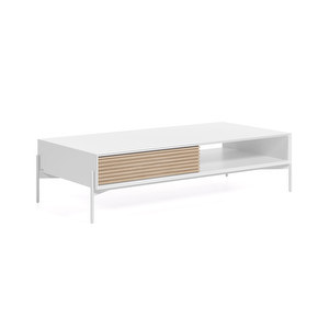 Marielle Coffee Table, Ash/White, 124 x 70 cm