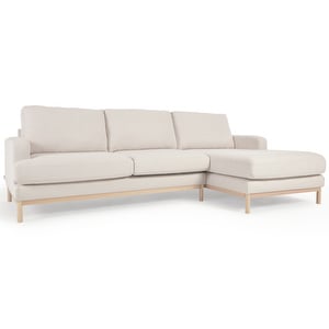 Mihaela Chaise Sofa, White, Right