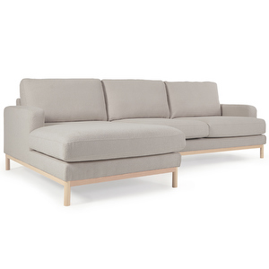 Mihaela Chaise Sofa, Grey, Left