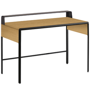 Nadyria-työpöytä, tammi/musta, 120 x 55 cm