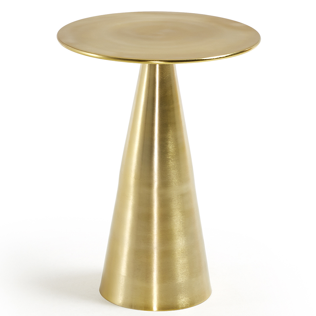 Kave Home Rhet Side Table Brass, ø 39 cm
