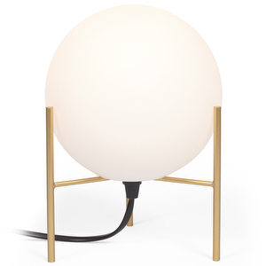 Seina Table Lamp, White/Brass