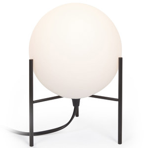 Seina Table Lamp, White/Black