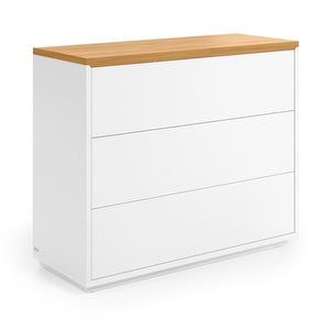 Abilen Chest Of Drawers, Oak/White, 90 x 75 cm