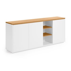 Abilen Sideboard, Oak/White, 180 x 75 cm