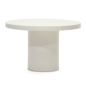Aiguablava-ruokapöytä, valkoinen, ⌀ 120 cm