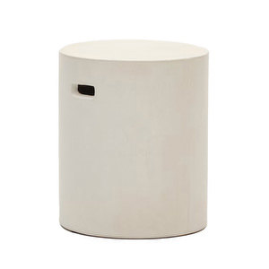 Aiguablava Footstool, White, ø 37 cm