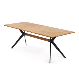 Amethyst Dining Table, Oak/Black, 90 x 160 cm