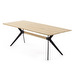 Amethyst Dining Table, Light Oak / Black, 90 x 160 cm