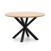 Argo-ruokapöytä, tammenvärinen melamiini/musta, ⌀ 119 cm