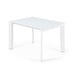 Axis- jatkettava ruokapöytä, valkoinen lasi/valkoinen, 80 x 120/180 cm