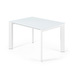 Axis Extendable Dining Table, White Glass / White, 80 x 120/180 cm