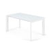 Axis- jatkettava ruokapöytä, valkoinen lasi/valkoinen, 90 x 160/220 cm