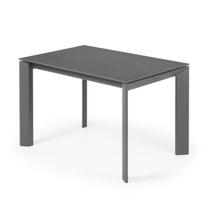 Axis Extendable Dining Table, Ceramic / Dark Grey, 80 x 120/180 cm