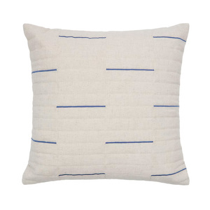 Blaina-tyynynpäällinen, valkoinen / sininen, 45 x 45 cm
