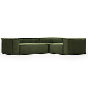 Blok-kulmasohva, vihreä vakosametti, 290 x 230 cm Blok-kulmasohva, vihreä vakosametti, 290 x 230 cm