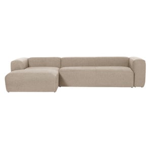 Blok-divaanisohva, beige, L 330 cm/vasen