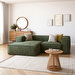 Blok Chaise Sofa, Green Corduroy, W 240 cm / Left