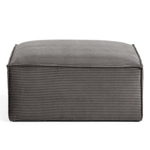 Blok Pouffe, Grey Corduroy, 90 x 70 cm