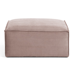 Blok Pouffe, Pink Corduroy, 90 x 70 cm