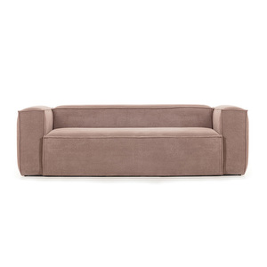 Blok Sofa, Pink Corduroy, W 210 cm