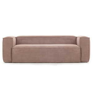 Blok Sofa, Pink Corduroy, W 240 cm