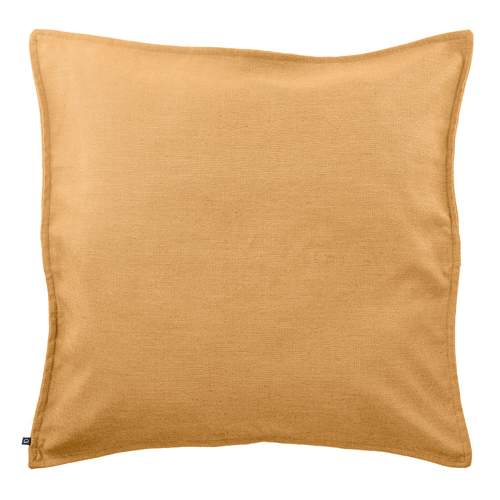 Kave Home Blok Cushion Cover Mustard Yellow Linen, 60 x 60 cm
