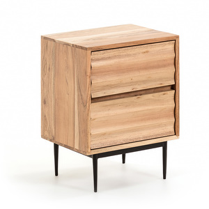 Delsie Bedside Table, Acacia Wood, 40 x 55 cm