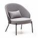 Eamy Armchair, Light Grey/Black Ash