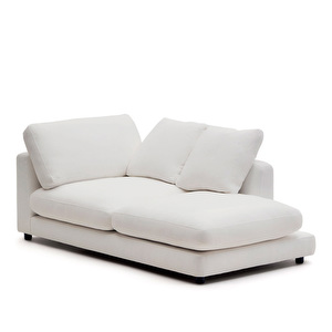 Gala-divaani, valkoinen, L 195 cm / oikea