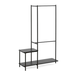 Galatia Clothes Rack, Black, with Side Table
