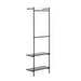 Galatia Clothes Rack, Black, with Shelves