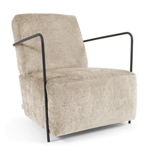 Gamer Armchair, Beige Chenille