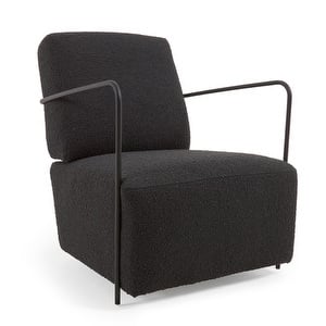 Gamer Armchair, Black Fleece