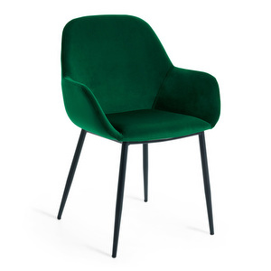 Konna-tuoli, vihreä sametti/musta