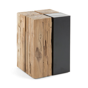 Kwango Side Table, Brick/Black, 29 x 29 cm