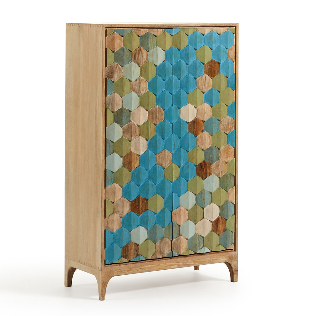 Kave Home Kyle Cabinet Mango Wood, 85 x 140 cm