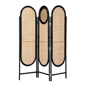 Lalita Divider, Black/Rattan