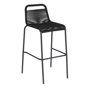 Lambton Bar Stool, Black, H 74 cm