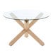 Lotus Dining Table, Glass/Oak, ⌀ 120 cm