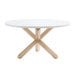Lotus-ruokapöytä, valkoinen/tammi, ⌀ 120 cm