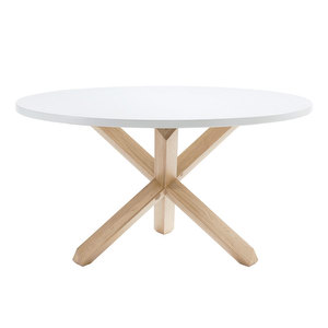 Lotus Dining Table, White/Oak, ⌀ 135 cm