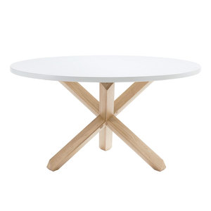 Lotus Dining Table, White/Oak, ⌀ 135 cm