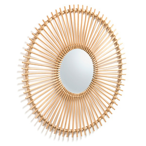 Louisa Mirror, Rattan, ø 81 cm