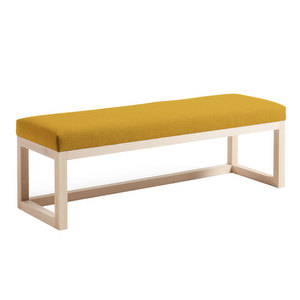 Loya Bench, Mustard/Beech, W 128 cm